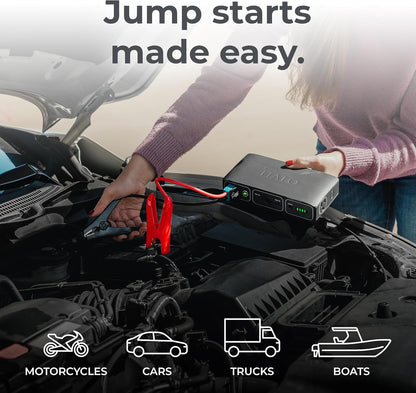 Bolt 58830 Mwh Portable Phone Laptop Charger Car Jump Starter with AC Outlet and Car Charger - Grey