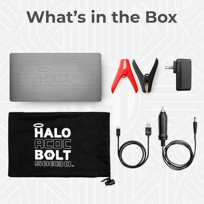 Bolt 58830 Mwh Portable Phone Laptop Charger Car Jump Starter with AC Outlet and Car Charger - Grey