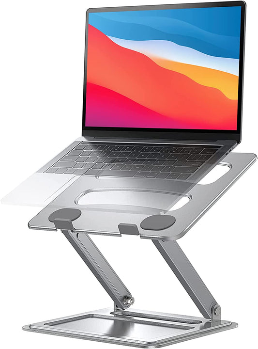 Adjustable Laptop Stand, Portable Riser for 17.3Inch Laptops, Adjustment for Desk, Holds up to 17.6Lbs Notebook - Sliver